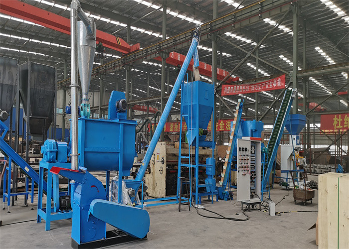Linia do produkcji paszy dla zwierząt o wydajności 1 t/h, 2 t/h dla bydła paszowego dla kurczaków, bydła, kóz, królików, linia do produkcji pelletu paszowego dla drobiu