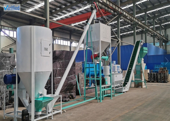 Konfigurowalna linia do granulacji pasz dla zwierząt z instrukcją inżyniera dotyczącą instalacji i zasilaniem 380V/50Hz/3-fazowym