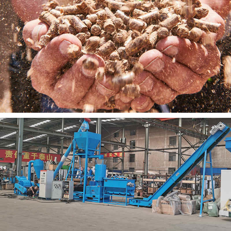 Linia do produkcji pelletu z biomasy o mocy 90-160 kW Automatyczna maszyna pakująca pellet o średnicy 10-30 mm