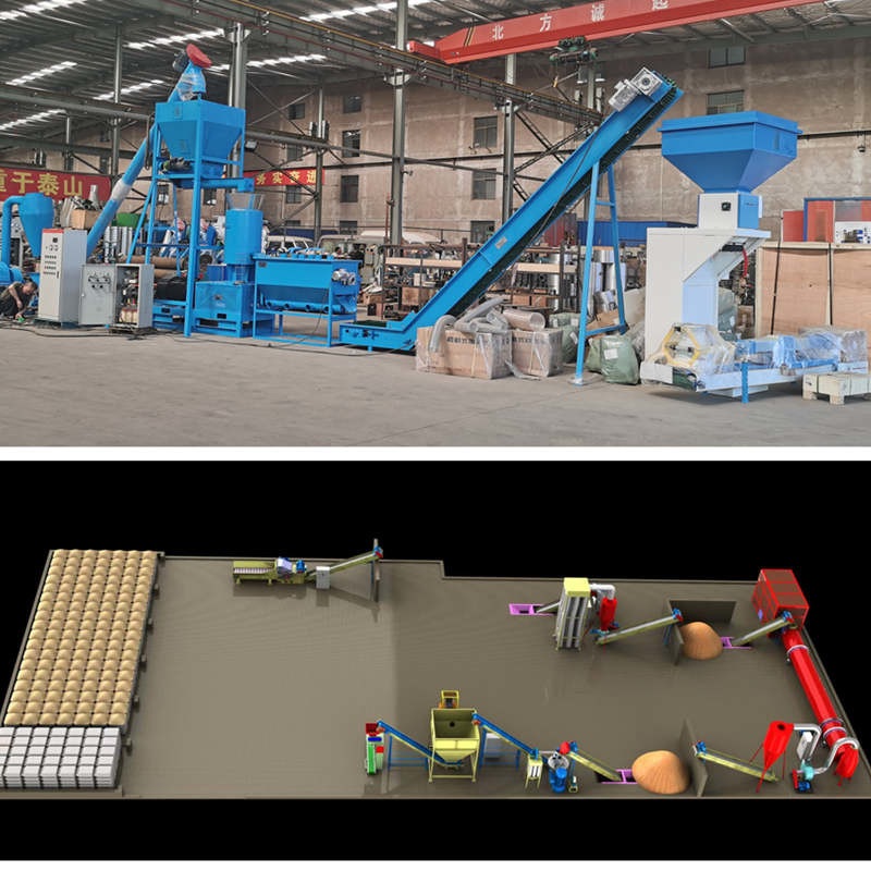 Linia do produkcji pelletu drzewnego 600-800 kg / h Maszyna do produkcji pelletu z biomasy 6-12 mm