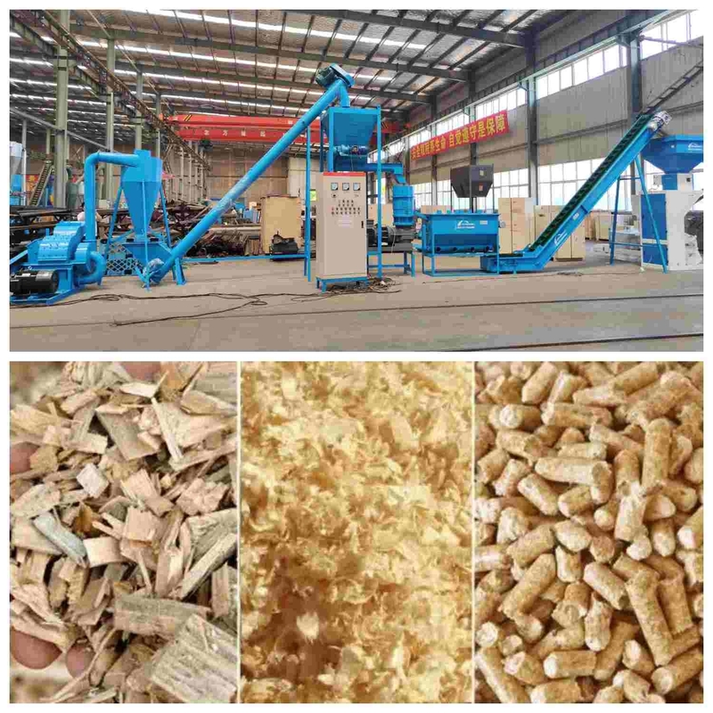 Kompletna linia do produkcji pelletu z trocin drzewnych z biomasy 1~5T/H do ogrzewania