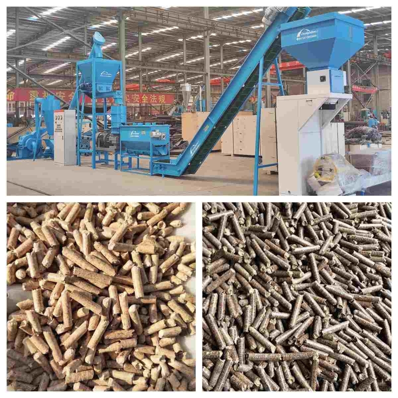 Przemysłowa linia do produkcji pelletu drzewnego o wydajności 1 ~ 10 T/H do produkcji pelletu do ogrzewania