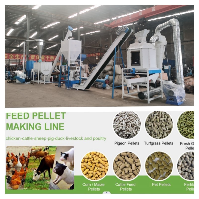 W pełni automatyczna linia do produkcji pelletu paszowego o średnicy 1-12 mm i udźwigu 2 ton, posiadająca certyfikat CE