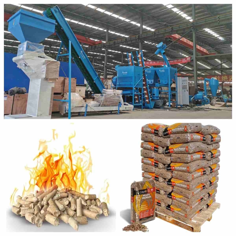 Automatyczny sprzęt do produkcji pełnego pelletu 800-1000 kg / h Wytłaczarka do pelletu drzewnego