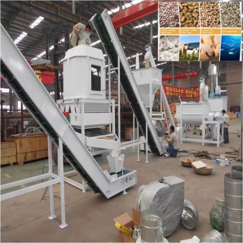 Linia do produkcji pelletu paszowego dla gospodarstw rolnych 20 ton / h Kompletna maszyna do produkcji paszy dla bydła