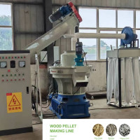 Linia do produkcji pelletu z biomasy o mocy 55 kW Linia do produkcji pelletu z matrycą pierścieniową 800-1000 kg / h