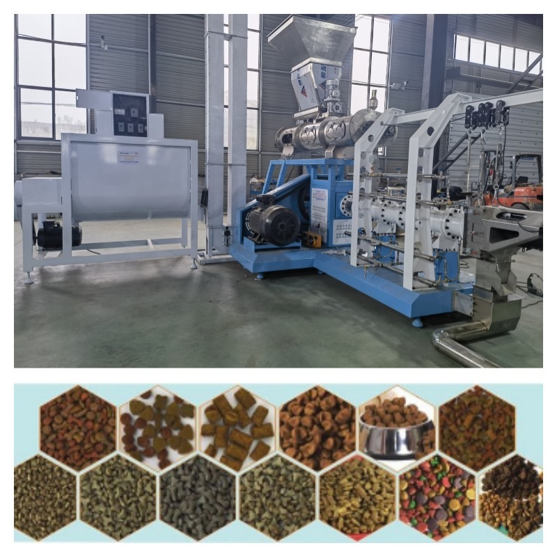 Linia produkcyjna pływającej paszy dla ryb ze stali nierdzewnej 1-12 mm Moc silnika głównego 5,5-132 kW