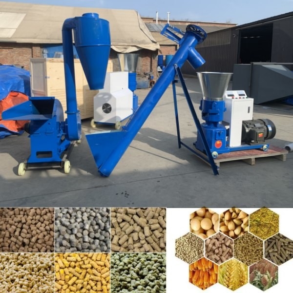 100-1200 kg/h Maszyna do produkcji pelletu paszowego dla zwierząt Płaski młyn do pelletu Końcowy rozmiar pelletu 1-12 mm