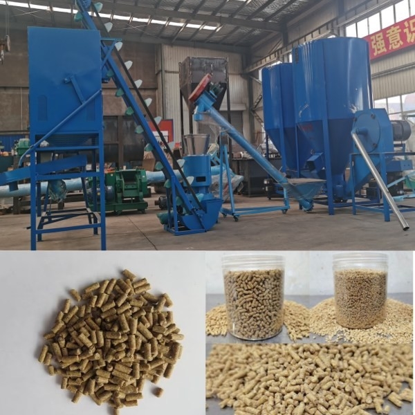 100-1200 kg/H Maszyna do pelletu paszowego dla zwierząt Farma z płaską matrycą do młyna do pelletu Karma dla psów
