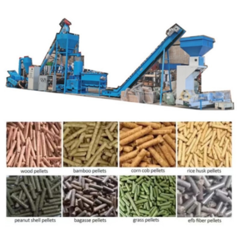 Linia do produkcji pelletu z biomasy o wysokiej wydajności 800kg/h Młyn do produkcji pelletu z trocin