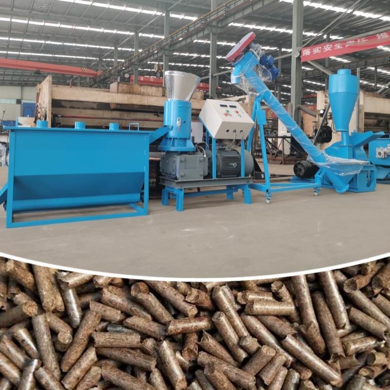 Mały zakład przerobu pelletu drzewnego 400-600kg/H Zakład produkcji pelletu drzewnego CE