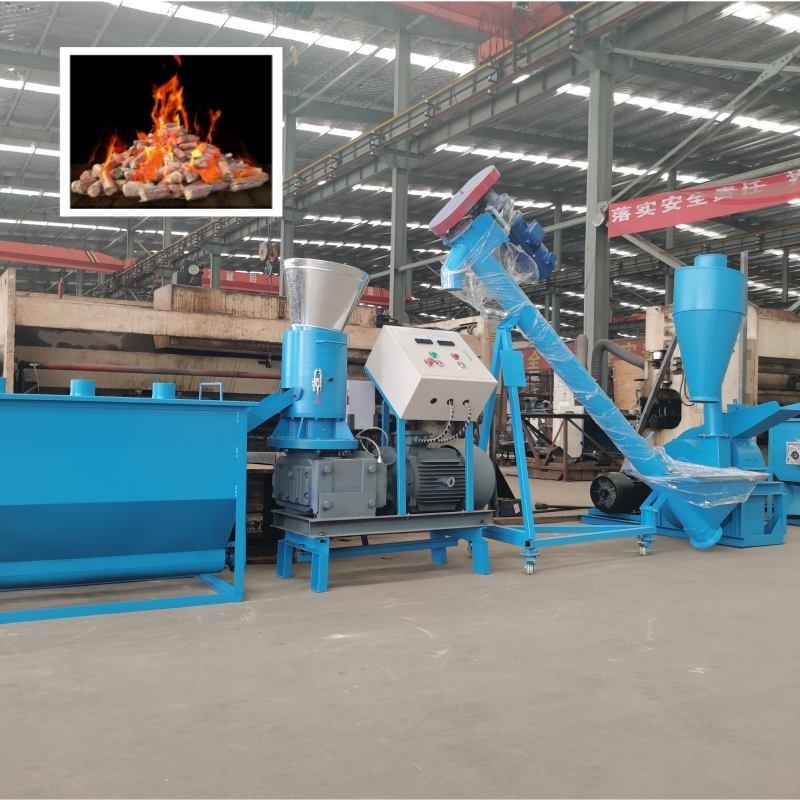 Mały zakład przerobu pelletu drzewnego 400-600kg/H Zakład produkcji pelletu drzewnego CE