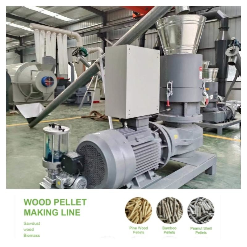 100-1200kg/H Maszyna do pelletu drzewnego 22-55KW Linia do pelletu drzewnego z regulowanym rozmiarem