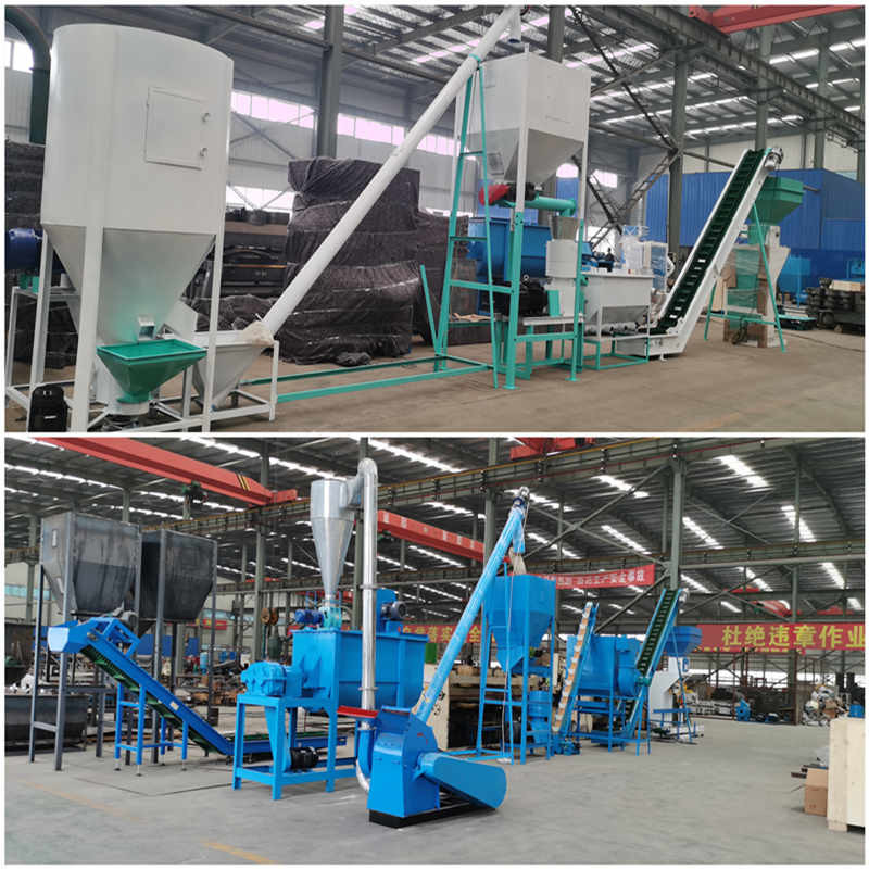 0.5-30 ton/h Linia produkcji peletów paszowych z pierścieniowym młynem do granulowania