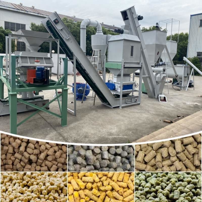0.5-30 ton/h Linia produkcji peletów paszowych z pierścieniowym młynem do granulowania