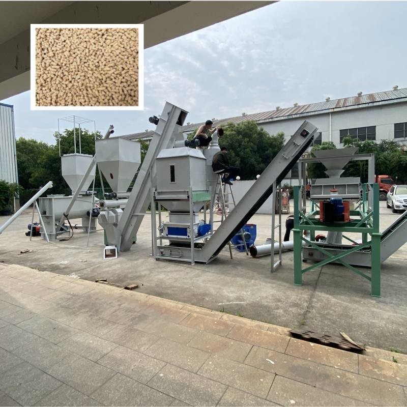 0.5-30 ton/h Linia produkcji peletów paszowych z pierścieniowym młynem do granulowania