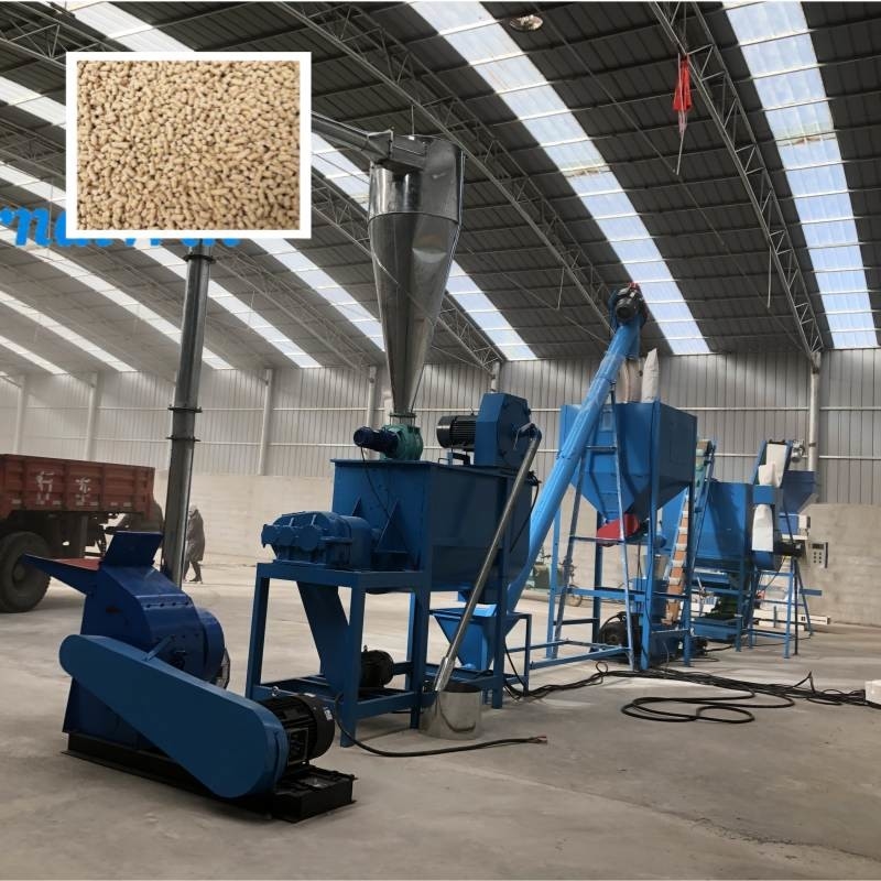 Linia produkcyjna granulów paszowych dla zwierząt drobiowych 1-2 t/h