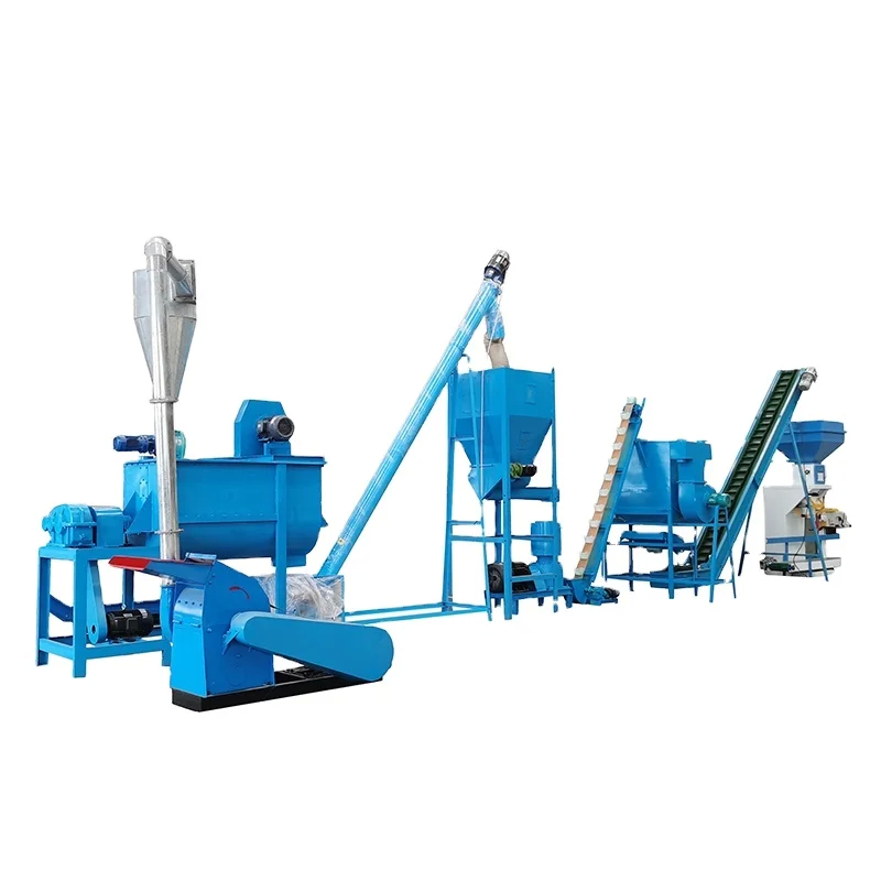 380V/50Hz/3fazowa linia produkcyjna pasz dla zwierząt z zawartością wilgoci ≤ 20% oraz materiały
