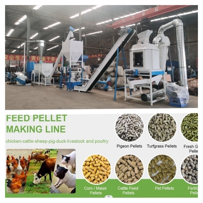 W pełni automatyczna linia do produkcji pelletu paszowego o średnicy 1-12 mm i udźwigu 2 ton, posiadająca certyfikat CE