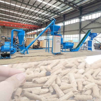 Linia do produkcji pelletu z biomasy z palnikiem piecowym Instalacja do produkcji pelletu drzewnego o średnicy 6 mm