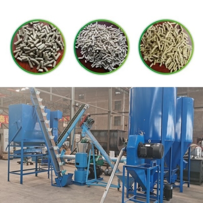 100-1200 kg/H Maszyna do pelletu paszowego dla zwierząt Farma z płaską matrycą do młyna do pelletu Karma dla psów
