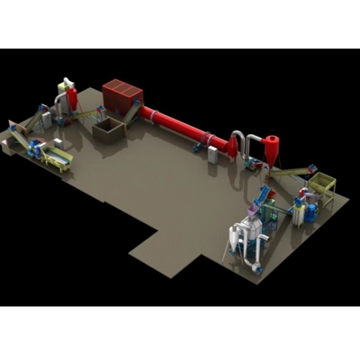 Linia do produkcji pelletu z biomasy Granulator Maszyna do produkcji pelletu z trocin drzewnych