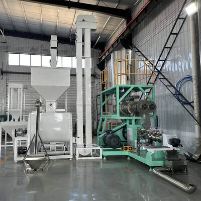 Wielofunkcyjna linia wytłaczania pasz z pojedynczej skrzyżowanej skrzyżowanej 500KG/H-10T/H Pojemność produkcji pasz dla ryb i zwierząt domowych z konstrukcją ze stali nierdzewnej